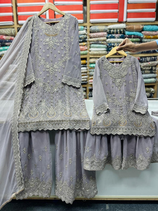 Chiffon Mother Daughter Dress Lylic