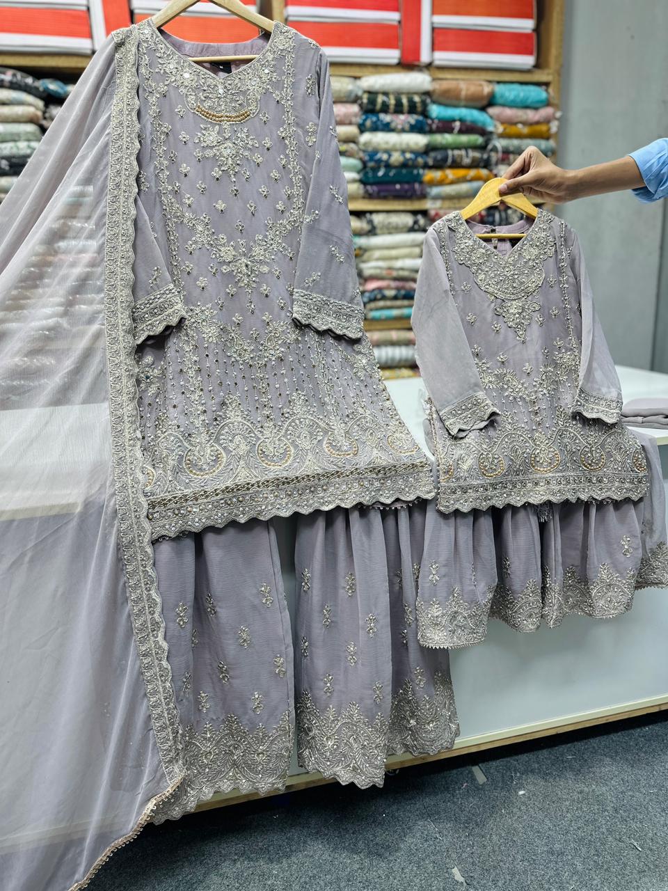 Chiffon Mother Daughter Dress Lylic