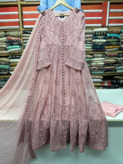 SG1497 Frock Chiffon Soft Pink