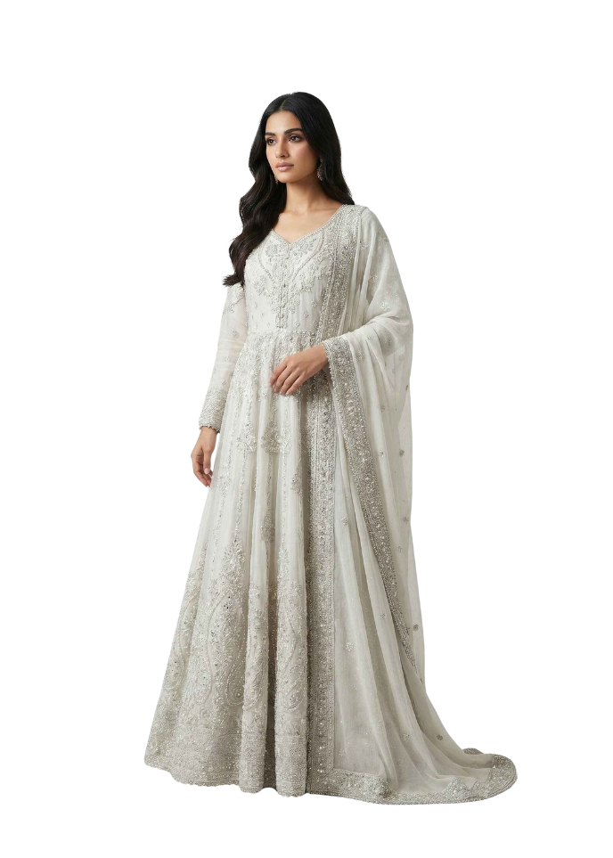 Chiffon Maxi with Chiffon Dupatta