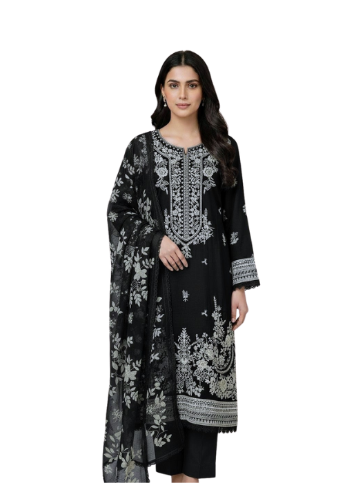 Winter Viscose Embroidered Suit | Heavy Embroidered Shirt with Digital Print Dupatta