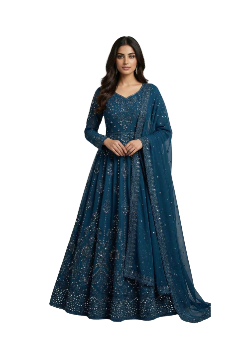 Chiffon Maxi with Chiffon Dupatta