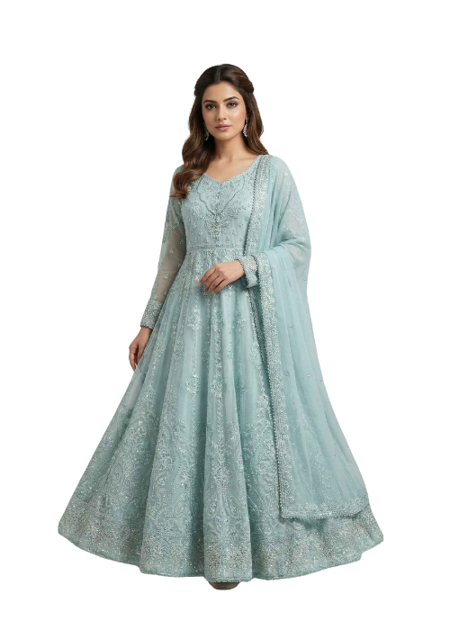 Chiffon Maxi with Chiffon Dupatta