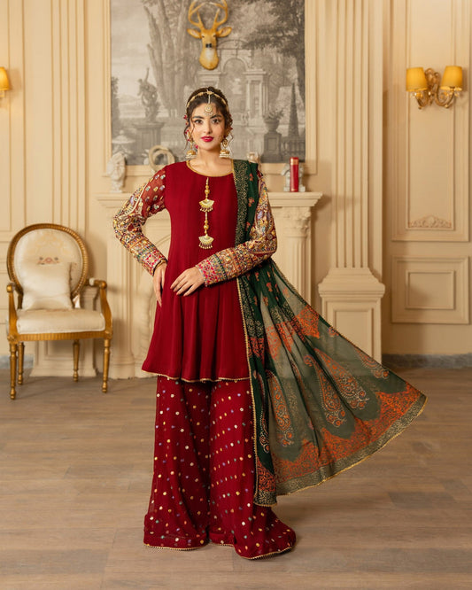 Karma Roohi 462 Oxblood Mahroon