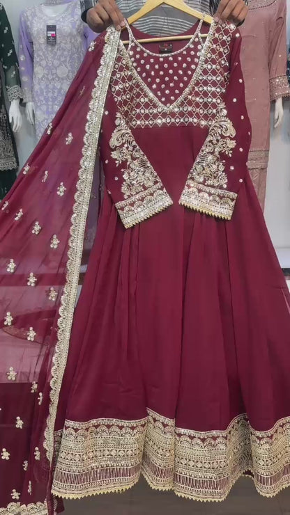 PB637 Maroon Frock