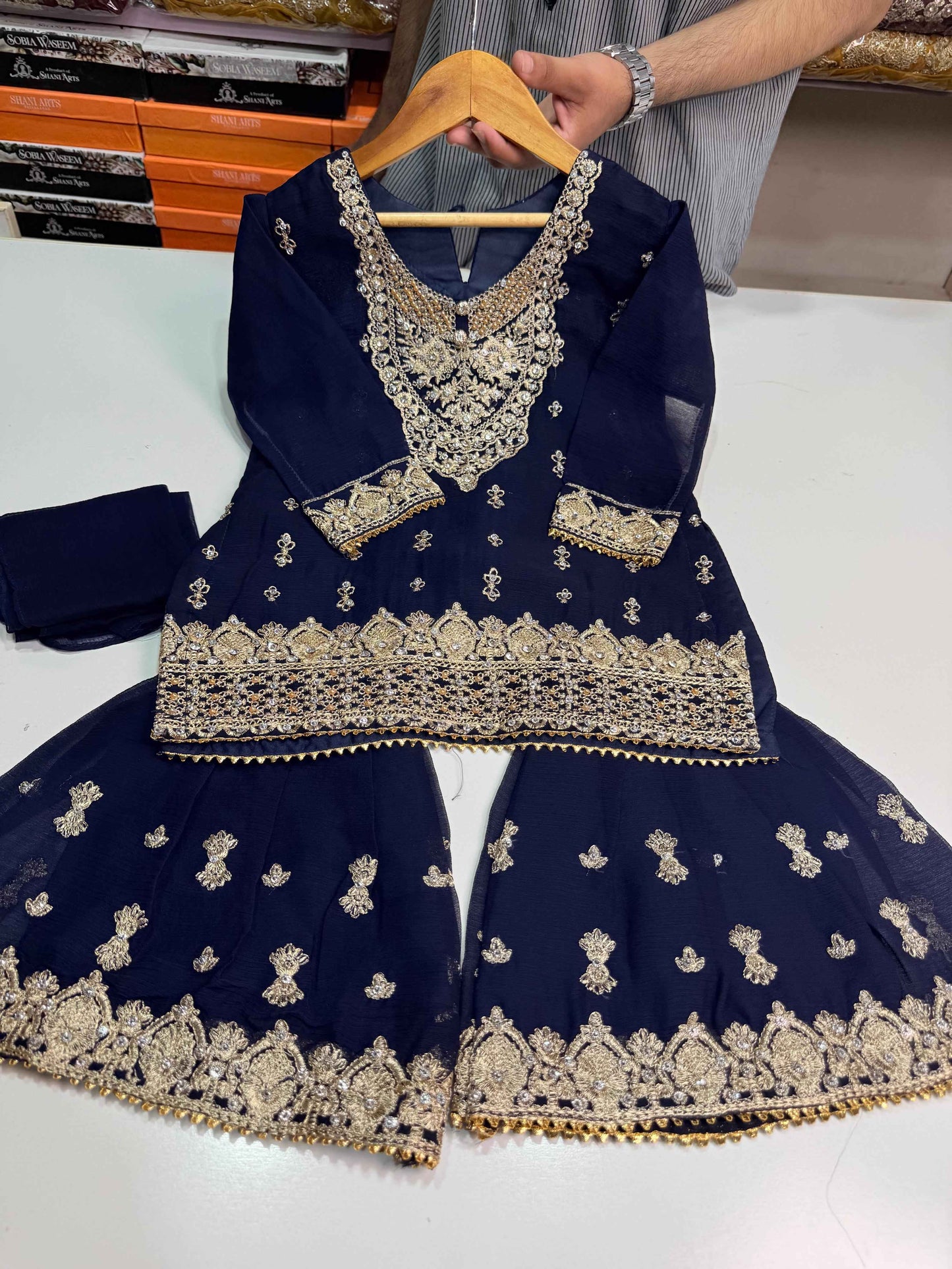 (Copy) CHIFFON FABRIC Kids Collection Beautiful Embroided Dress