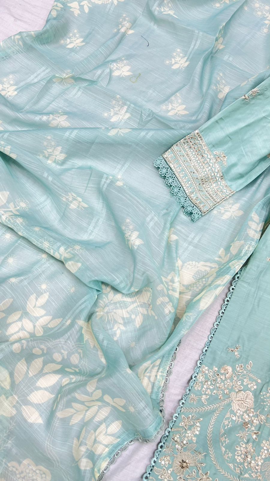 Winter Viscose Embroidered Suit | Heavy Embroidered Shirt with Digital Print Dupatta