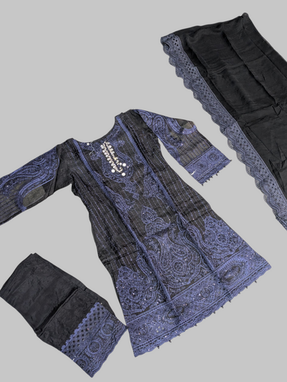 Net Fabric Maria B Article – Grip Trouser with Chiffon Dupatta