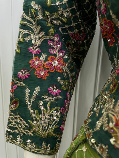 ORGANZA FABRIC Heavy Embroided Beautiful Lehanga Design 2025