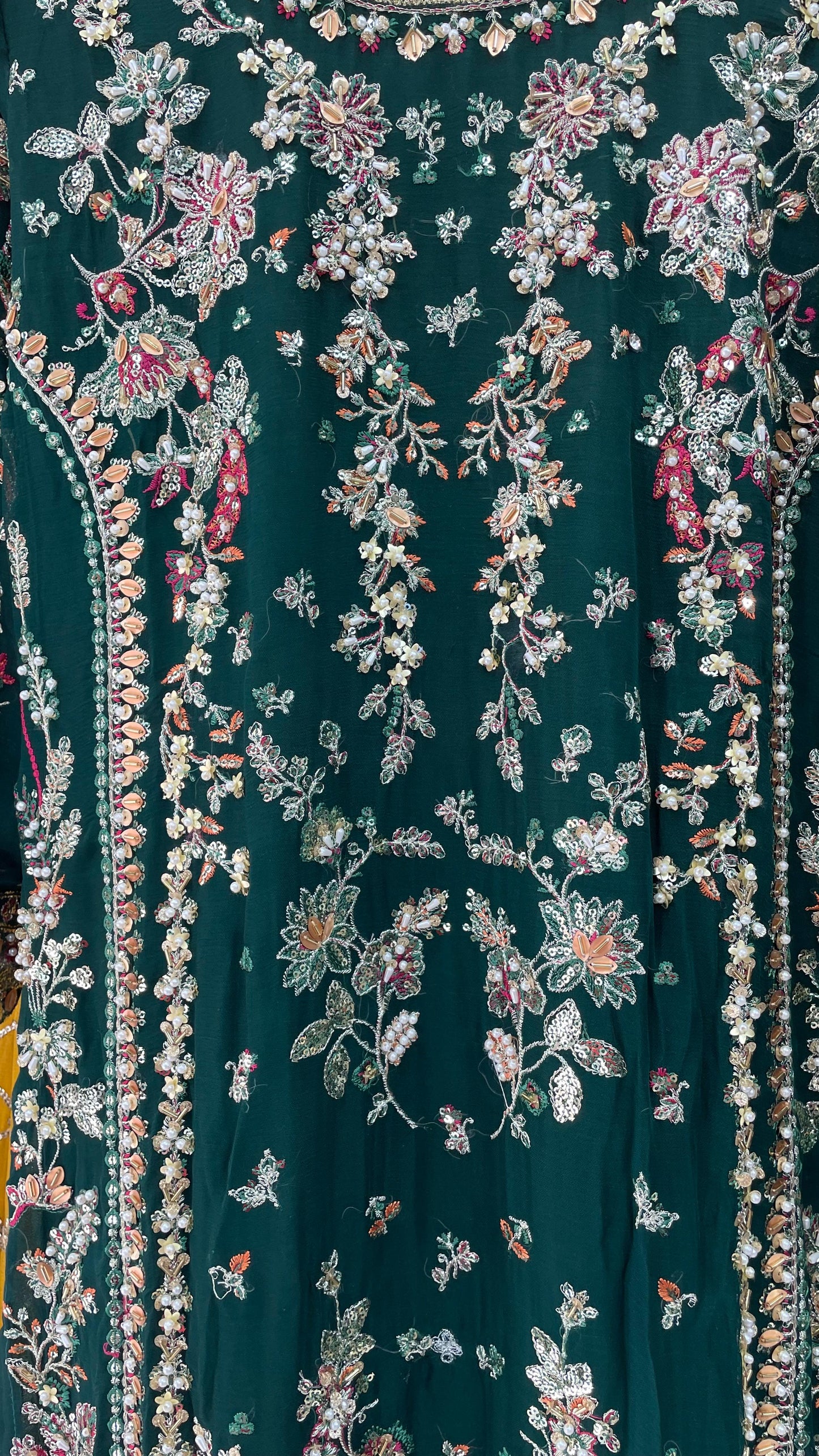 Chiffon Wedding Collection | Heavy Handwork, Sequence & Tassels with Big Flare Plazo