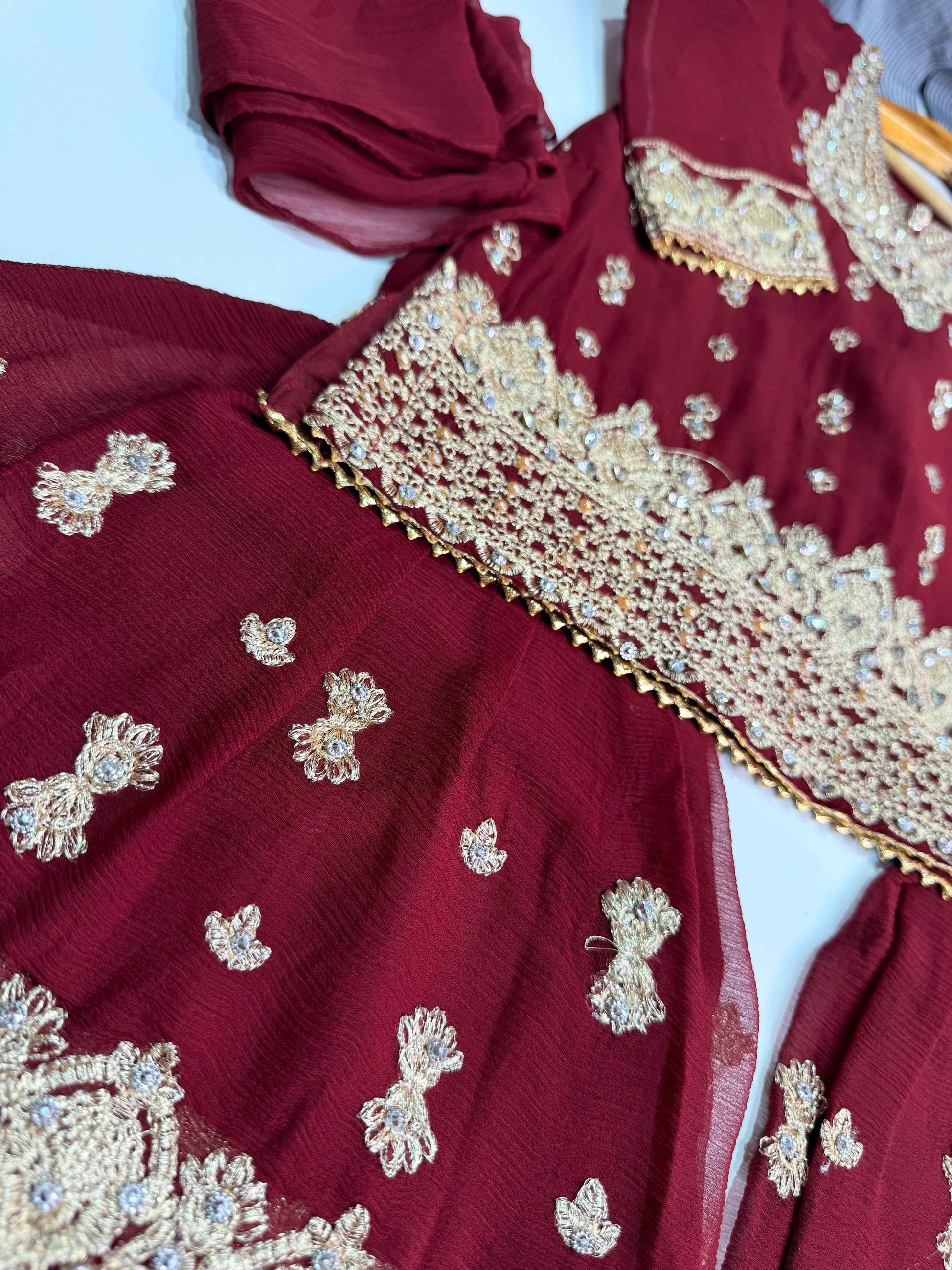 (Copy) CHIFFON FABRIC Kids Collection Beautiful Embroided Dress