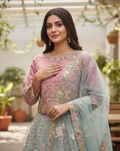 New Arrival Mehndi Outfit – Lahnga Style
