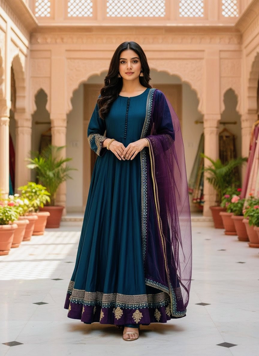 KHADDI FABRIC Beautiful Embroided Frock With Dupatta