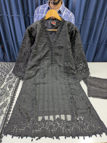 Maria B Style Luxury Organza Formal Dress – Party & Wedding Wear