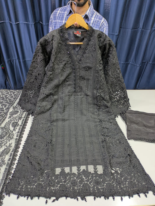 Maria B Style Luxury Organza Formal Dress – Party & Wedding Wear