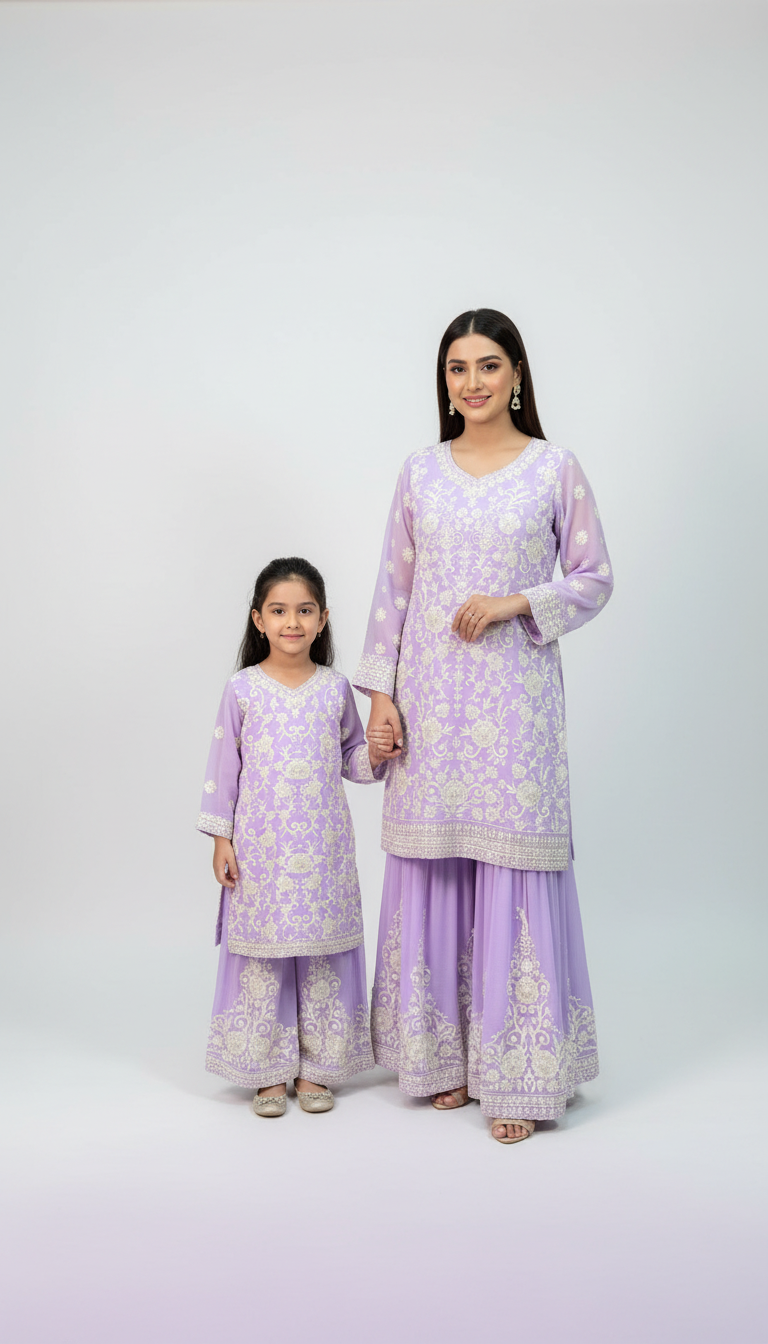 Chiffon Mother & Daughter Dress