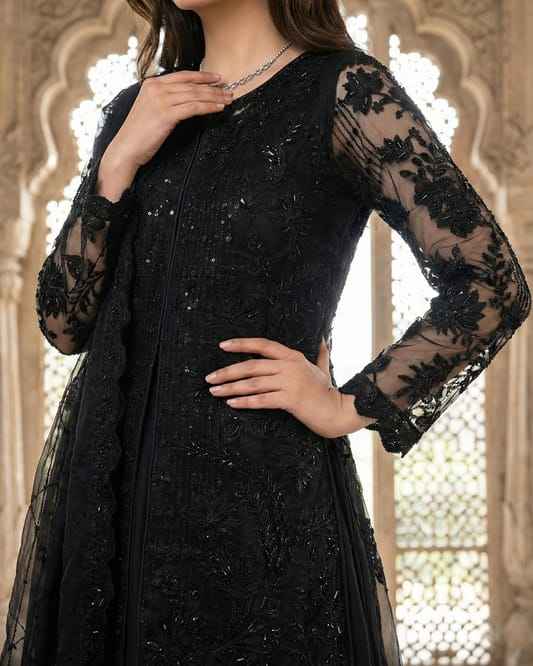 Organza Gown Style Maxi | Heavy Embroidered