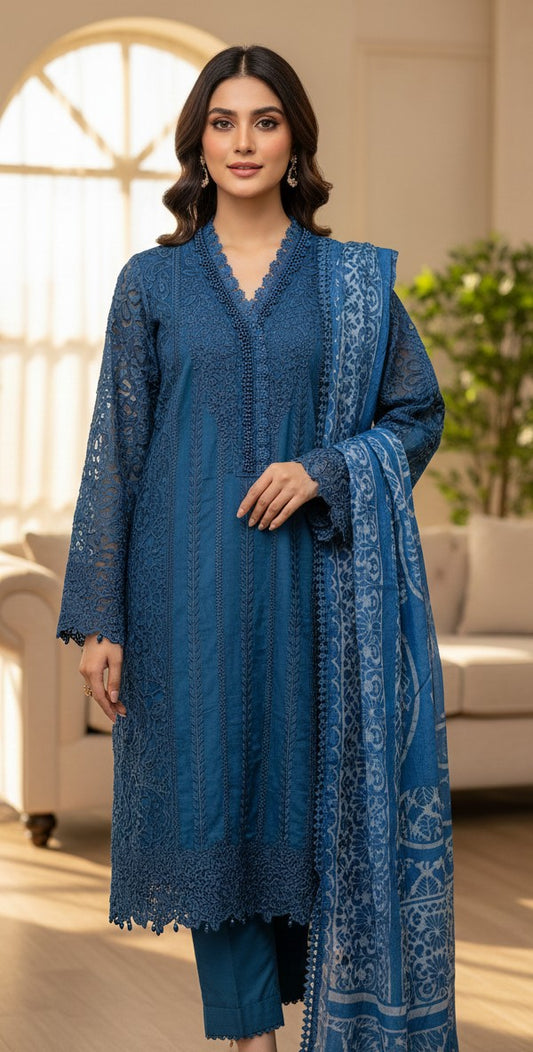 Maria B Style Luxury Organza Formal Dress – Party & Wedding Wear