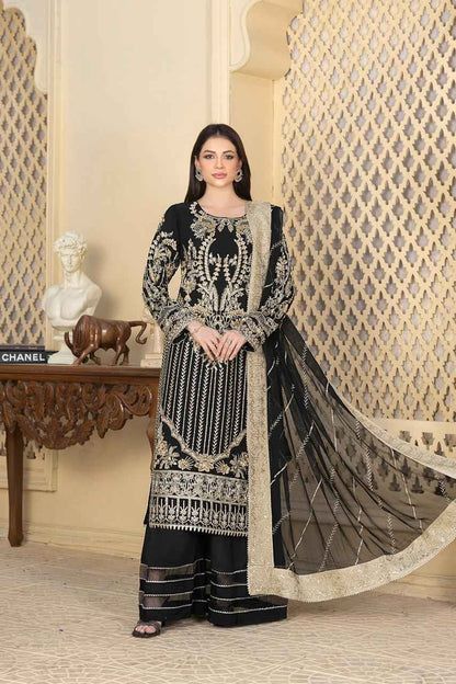 3PC Ready to Wear – Chiffon Luxury with Tilla & Sequin Embellishments