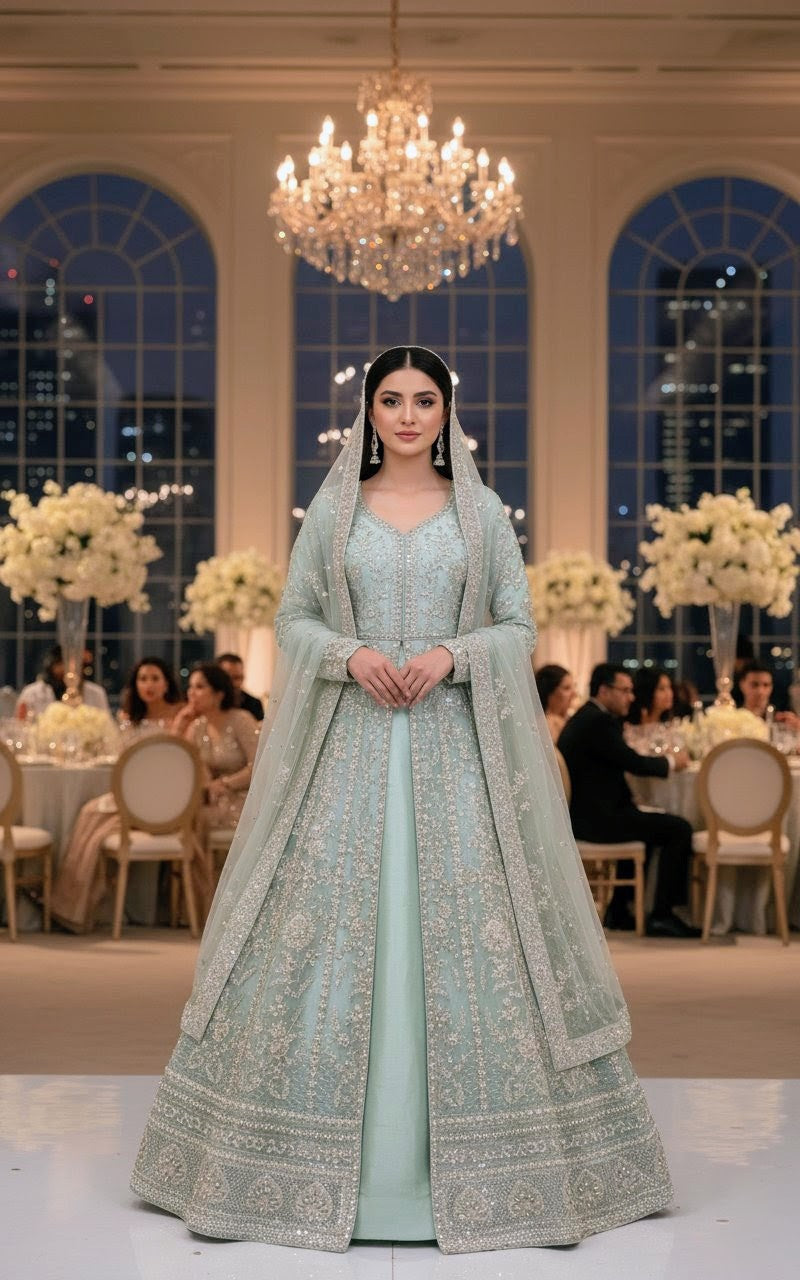 ORGANZA FABRIC 3-PCS Beautiful Heavy Embroided Maxi Dress 2025