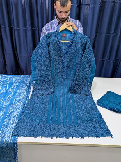 Maria B Style Luxury Organza Formal Dress – Party & Wedding Wear