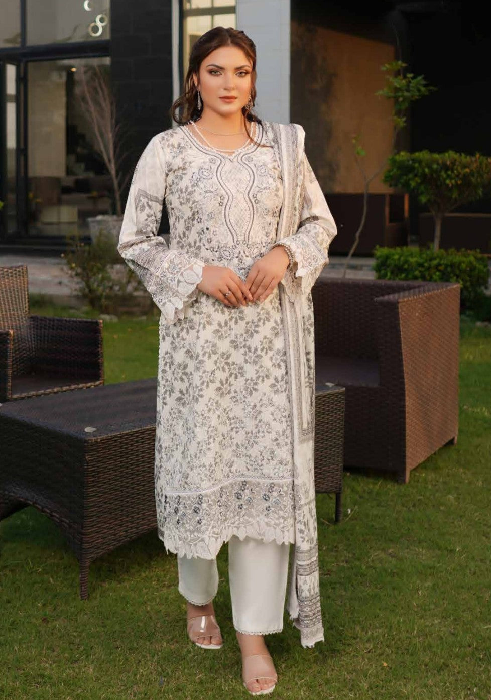 New Arrival Dhanak Collection | Elegant Patch & Boring Detailing