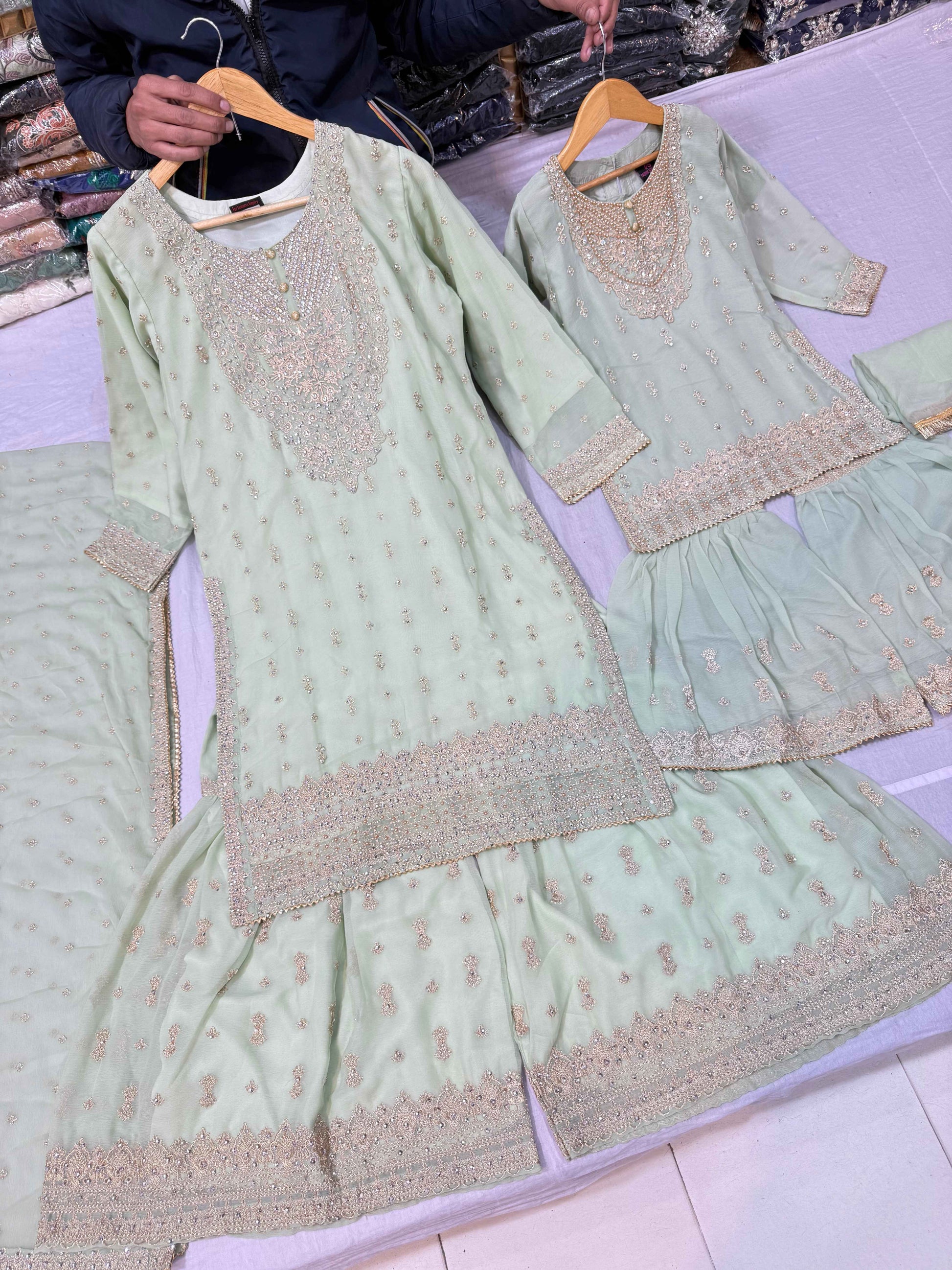 CHIFFON FABRIC Mother & Daughter Dress 2025