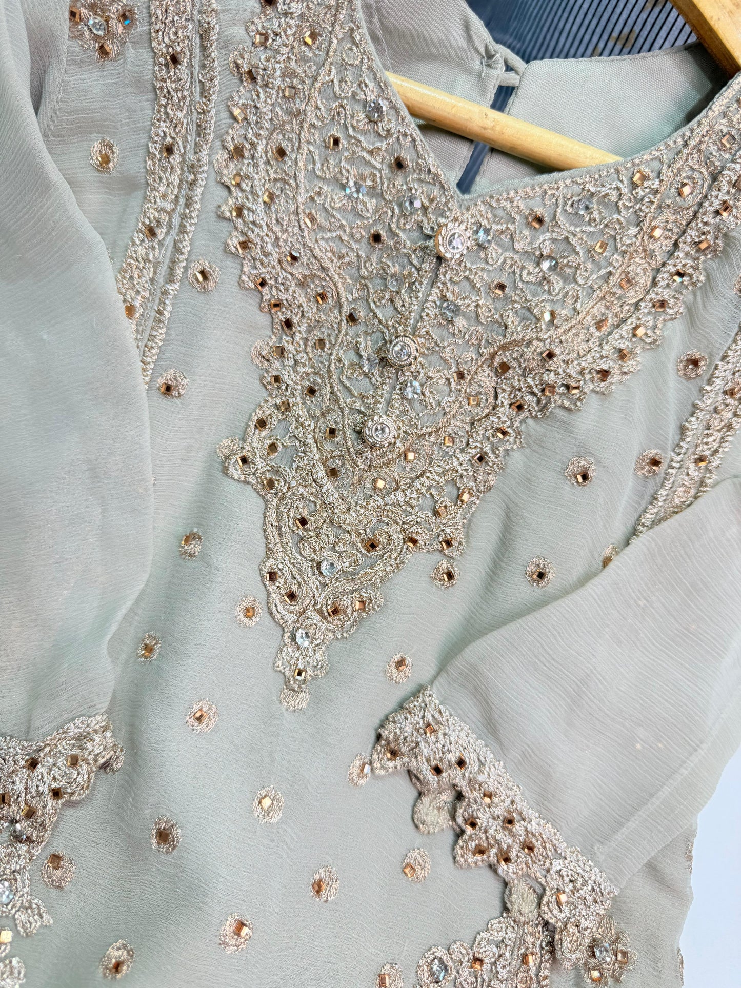 CHIFFON FABRIC Kids Collection Beautiful Embroided Dress