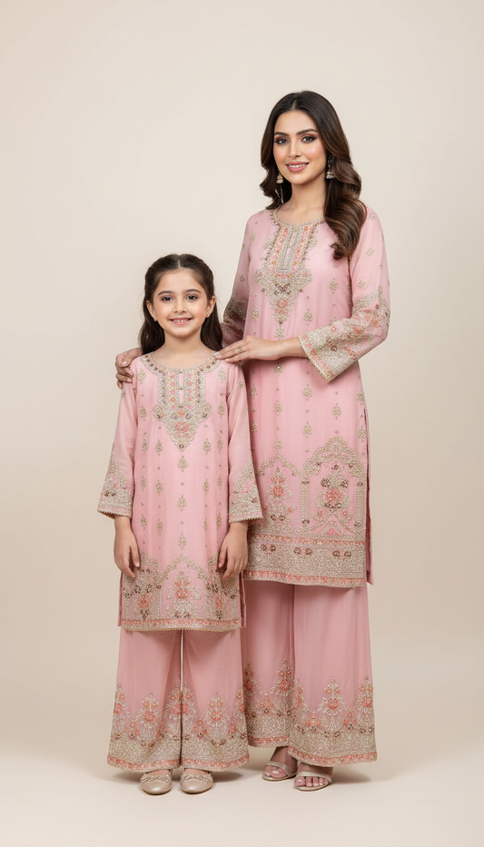Chiffon Mother & Daughter Dress
