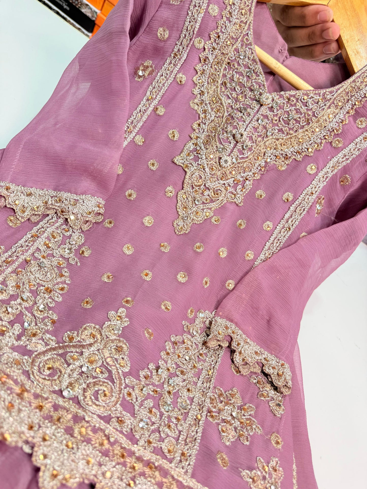 CHIFFON FABRIC Kids Collection Beautiful Embroided Dress