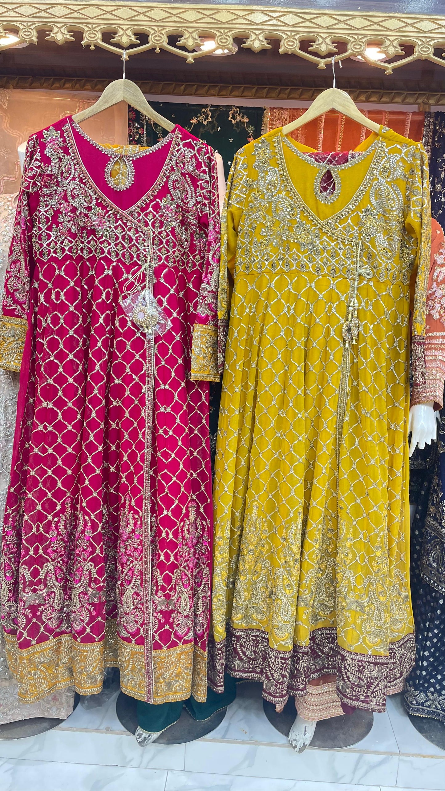 Chiffon Fabric Maxi with Organza Dupatta | Elegant Party & Wedding Wear