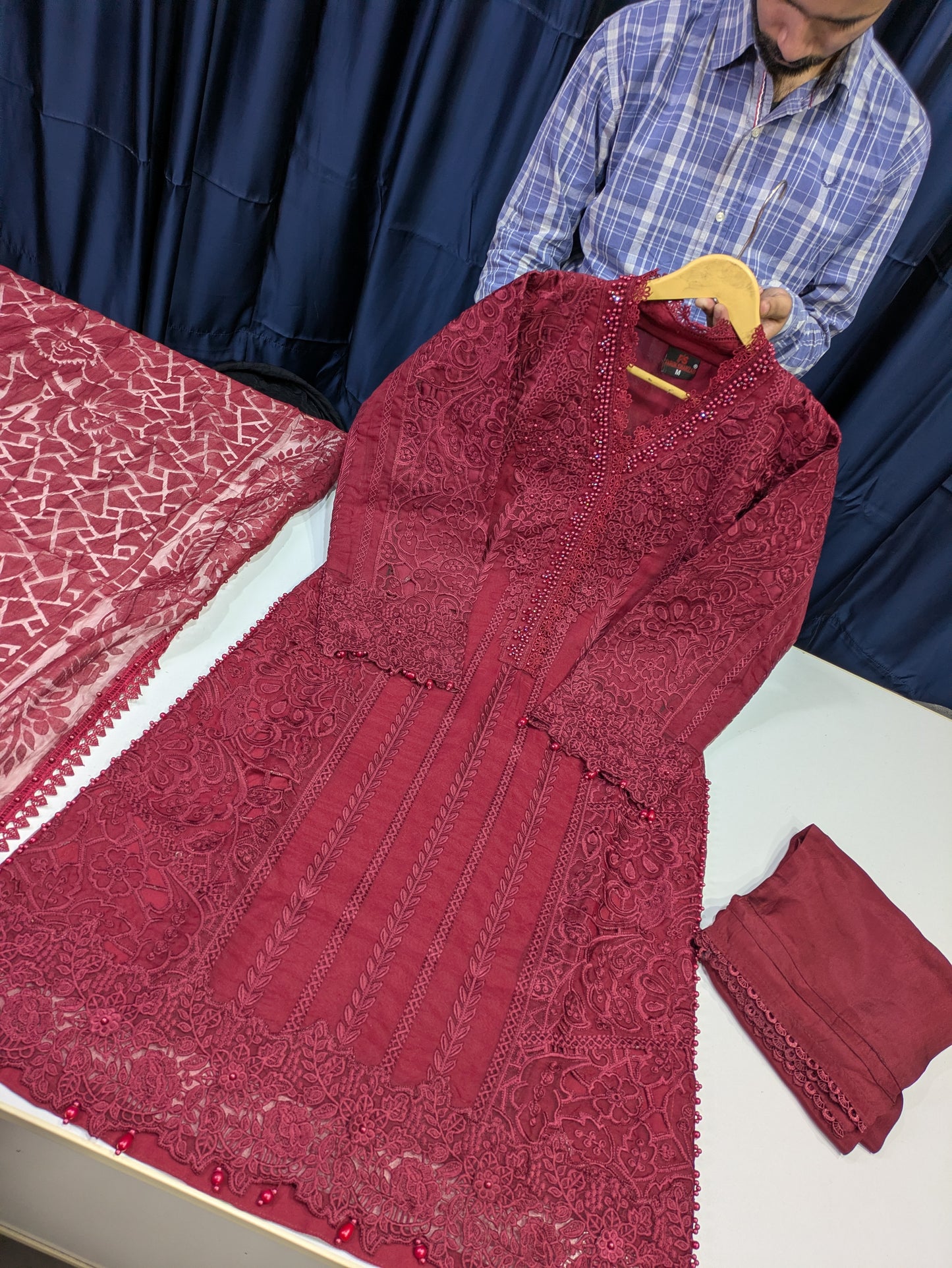 Maria B Style Luxury Organza Formal Dress – Party & Wedding Wear