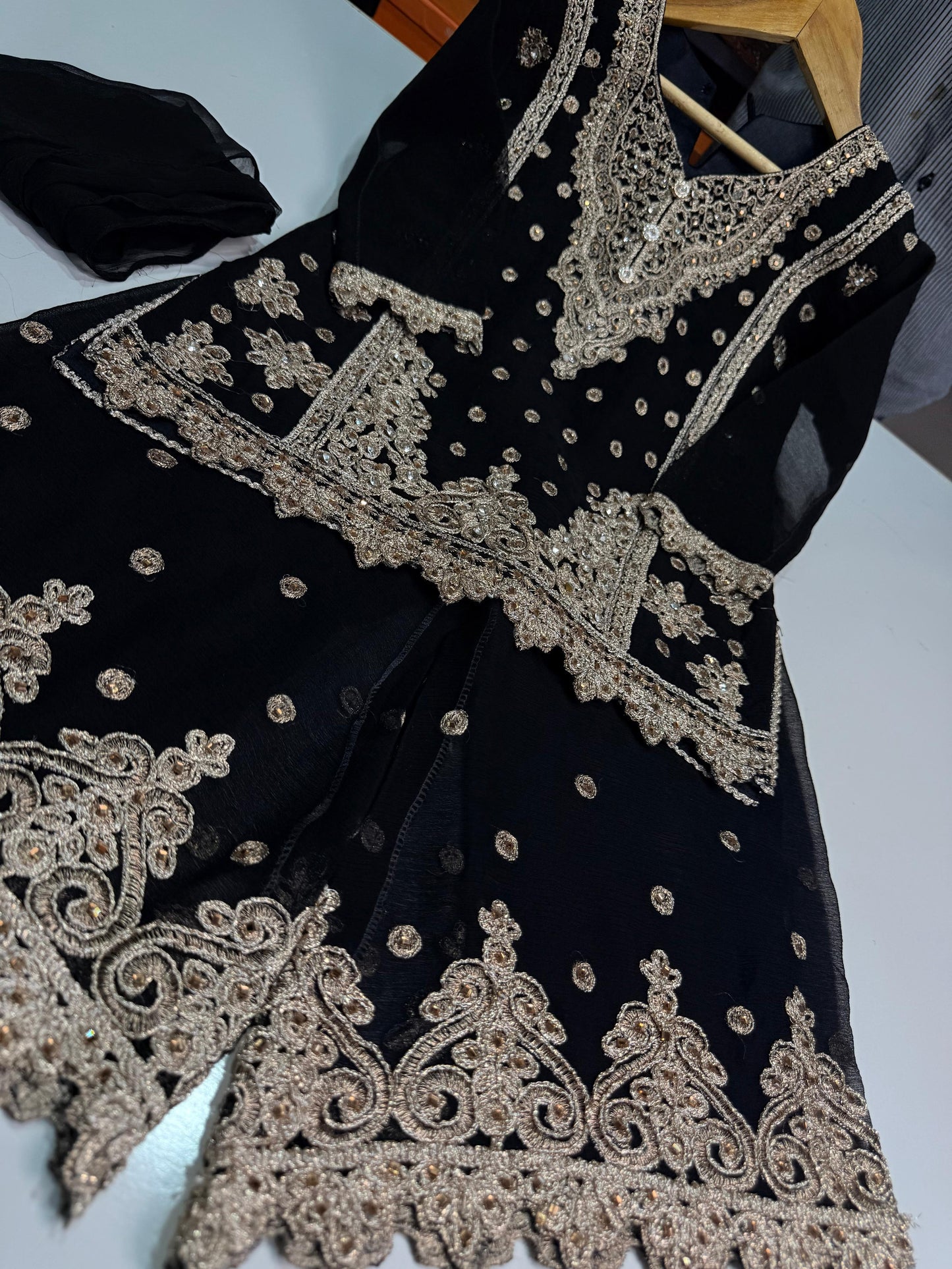 CHIFFON FABRIC Kids Collection Beautiful Embroided Dress