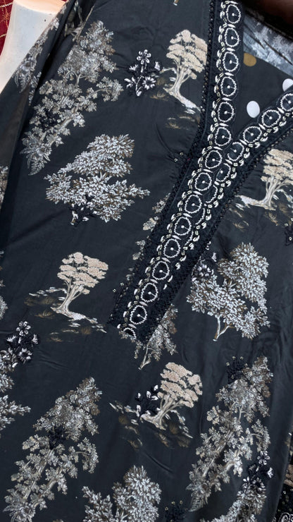 Lilen Stuff with Wool Shawl | Premium Winter Collection