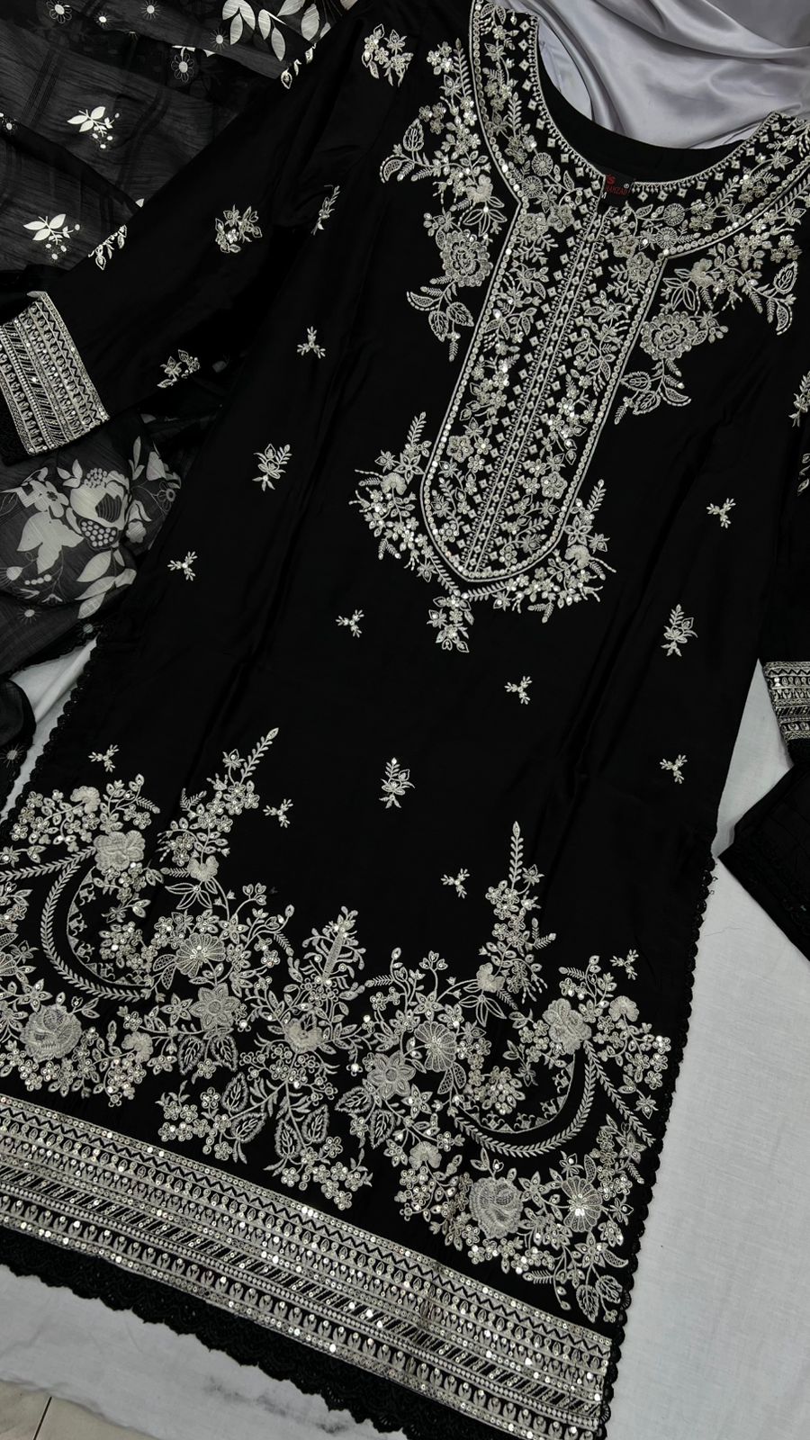 Winter Viscose Embroidered Suit | Heavy Embroidered Shirt with Digital Print Dupatta