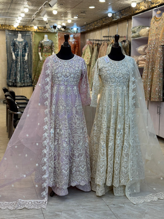 ORGANZA FABRIC Heavy Embroided Maxi With Beautiful Embroided Dupatta