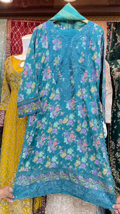 Lilen Stuff with Wool Shawl | Premium Winter Collection