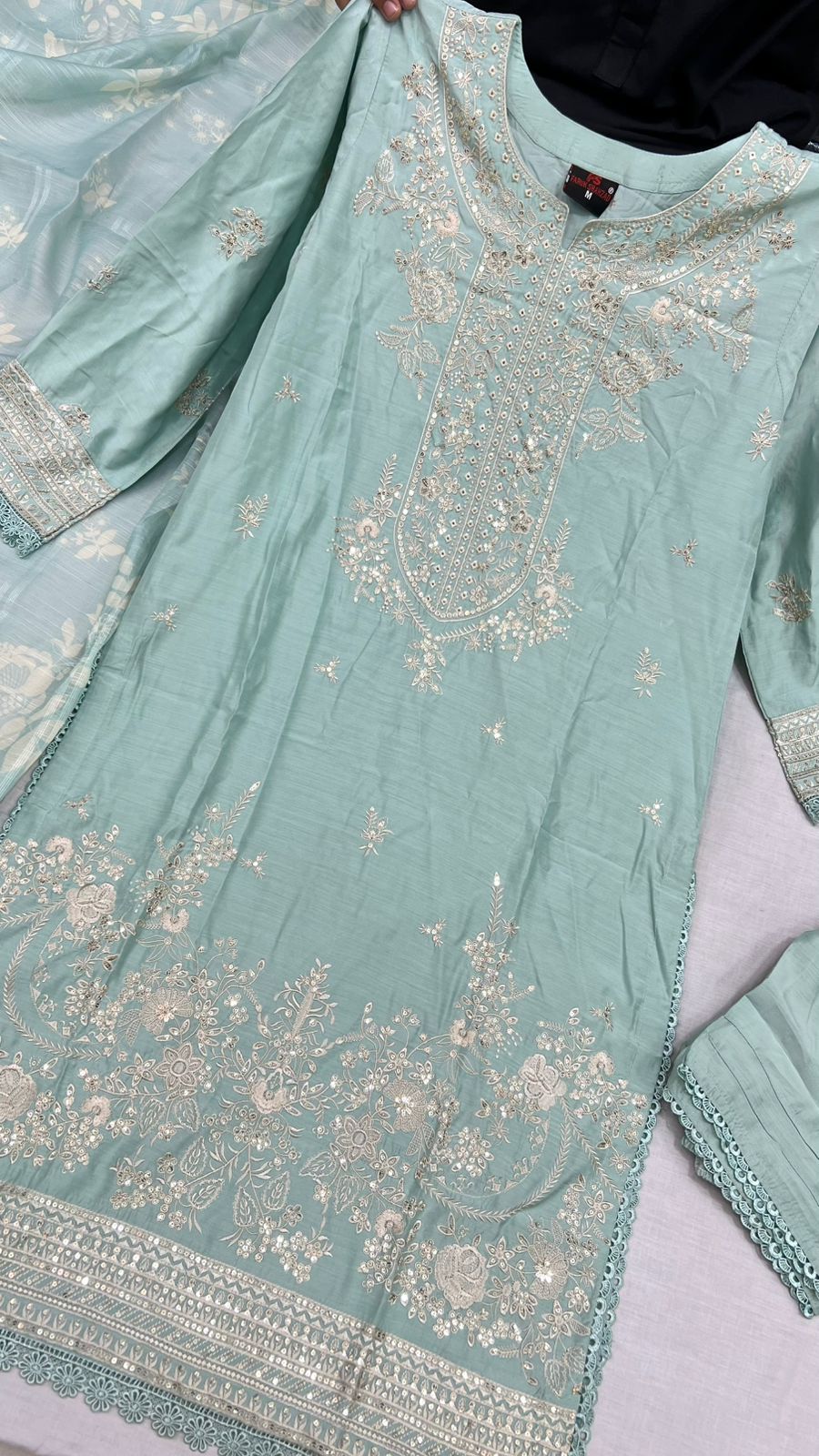 Winter Viscose Embroidered Suit | Heavy Embroidered Shirt with Digital Print Dupatta