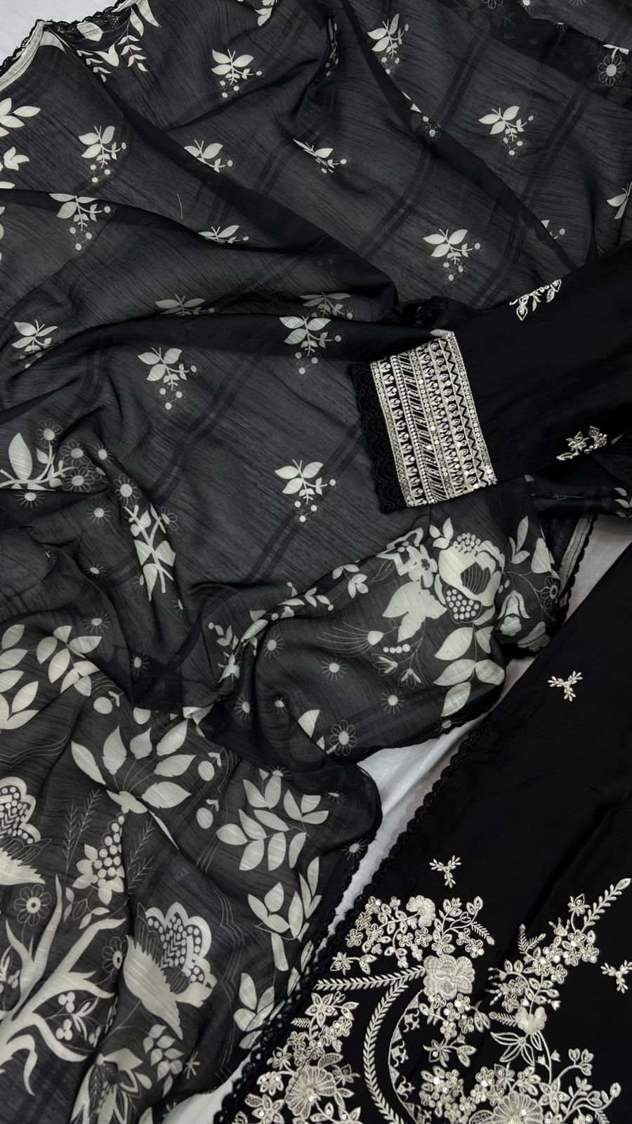 Winter Viscose Embroidered Suit | Heavy Embroidered Shirt with Digital Print Dupatta