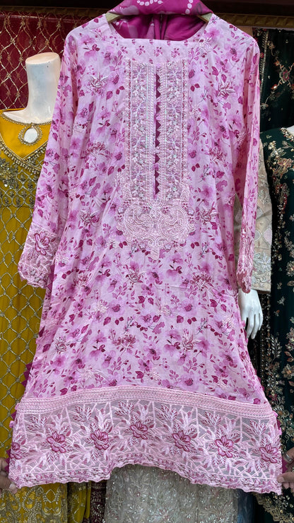 Lilen Stuff with Wool Shawl | Premium Winter Collection