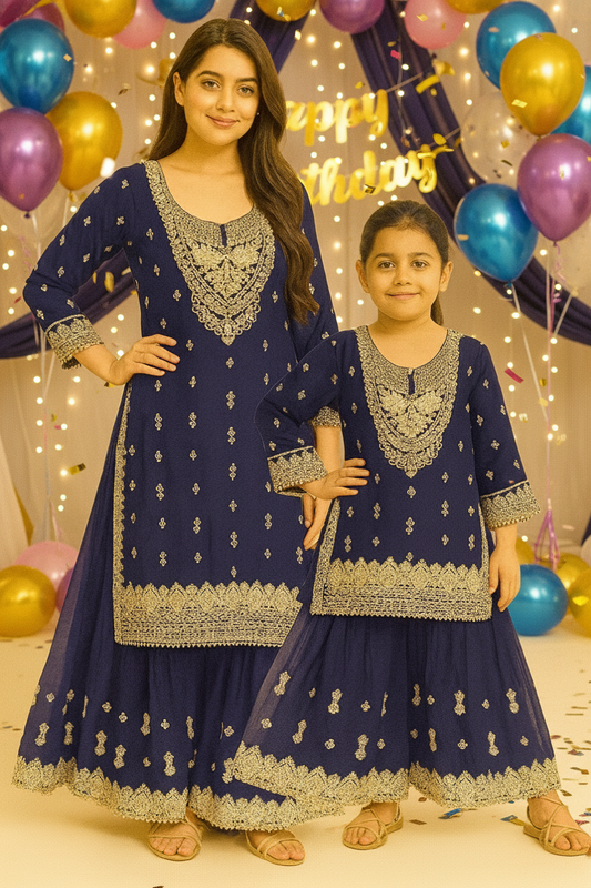 CHIFFON FABRIC Mother & Daughter Dress 2025