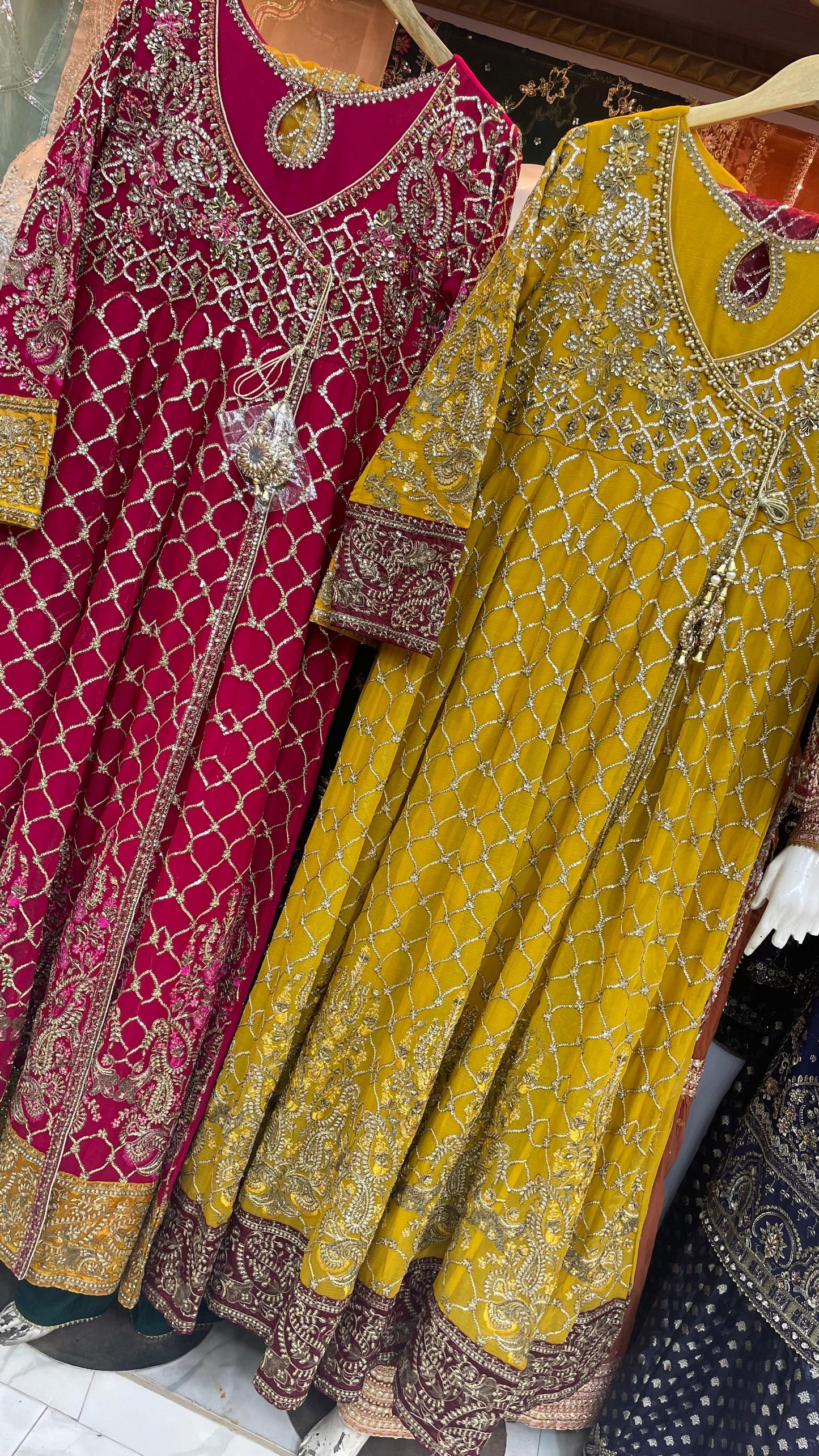 Chiffon Fabric Maxi with Organza Dupatta | Elegant Party & Wedding Wear