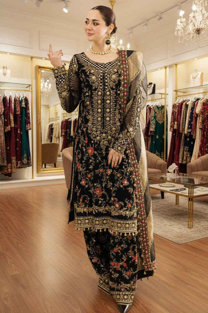 3PC Ready To Wear | Chiffon, Viscose & Organza Elegance