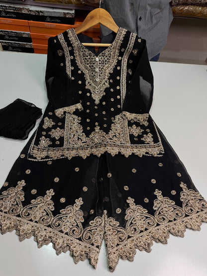 CHIFFON FABRIC Kids Collection Beautiful Embroided Dress