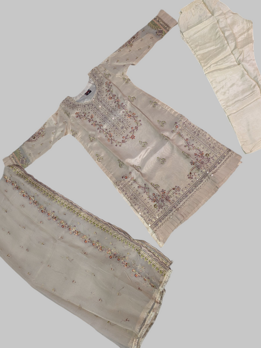 Masoori Fabric Shirt with Grip Trouser & Embroidered Dupatta