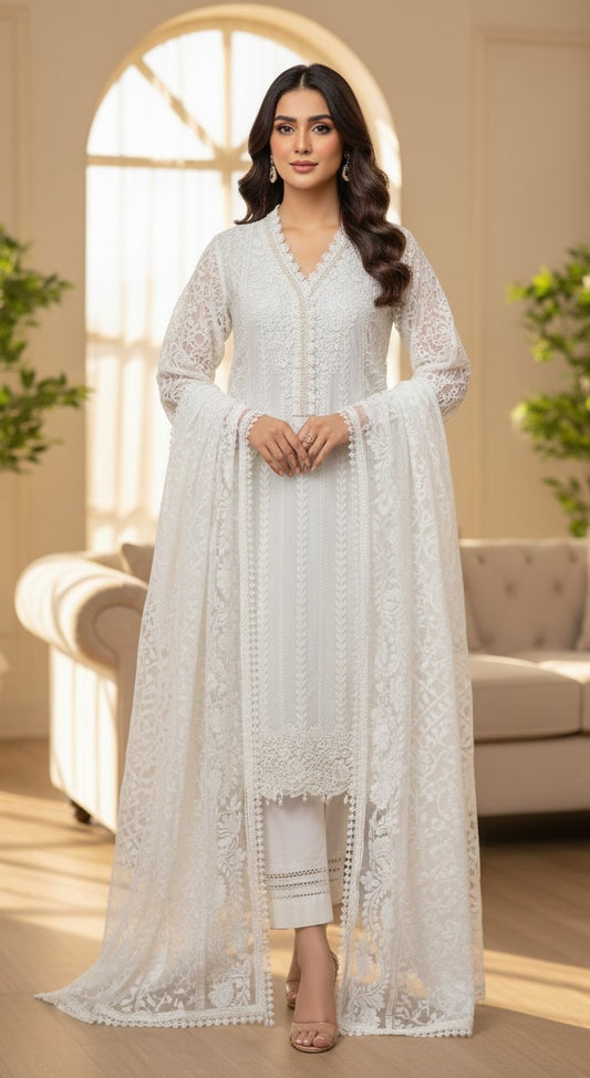 Maria B Style Luxury Organza Formal Dress – Party & Wedding Wear