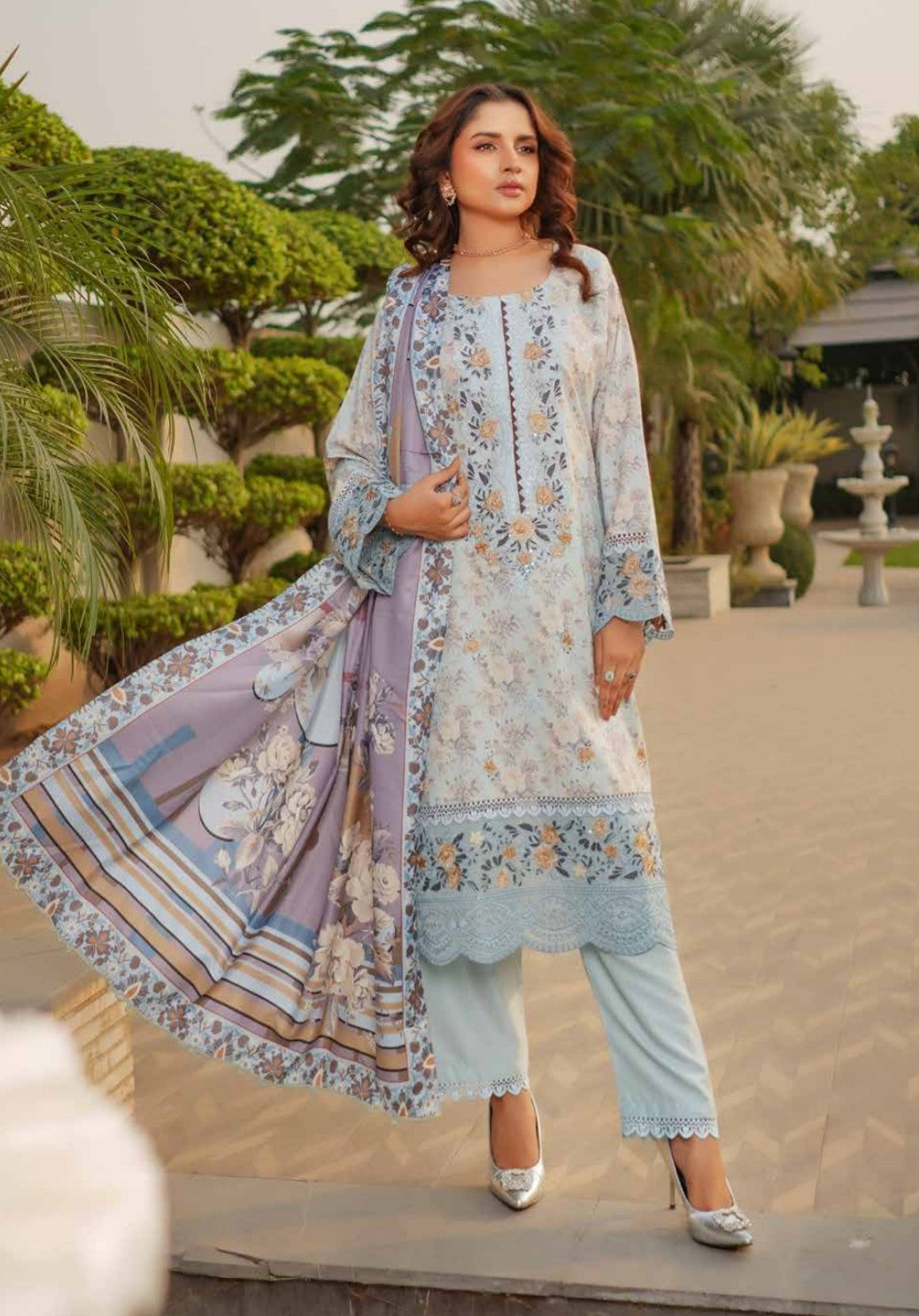 New Arrival Dhanak Collection | Elegant Patch & Boring Detailing