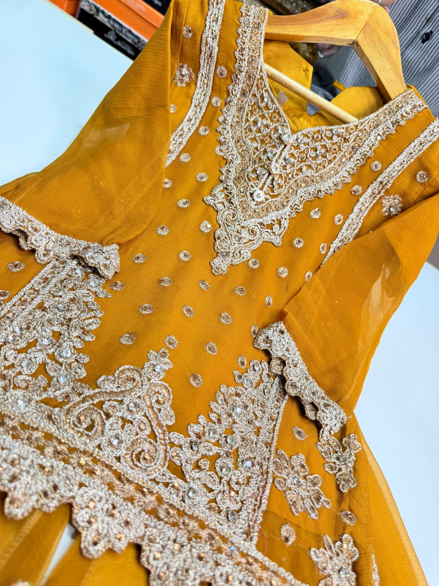 CHIFFON FABRIC Kids Collection Beautiful Embroided Dress