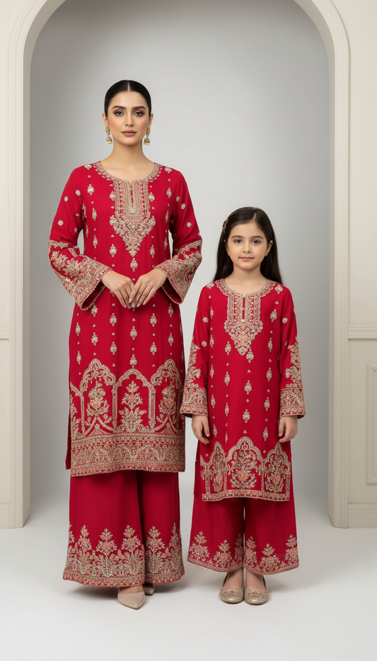 Chiffon Mother & Daughter Dress