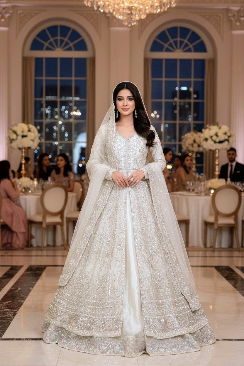 ORGANZA FABRIC 3-PCS Beautiful Heavy Embroided Maxi Dress 2025